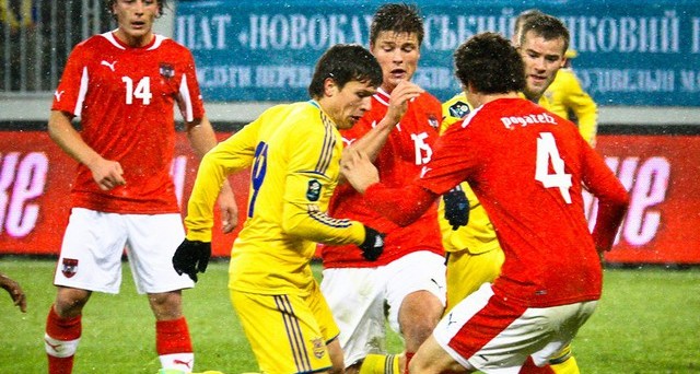 Украина всего один раз играла с Австрией и победила 2:1. Фото: ФФУ