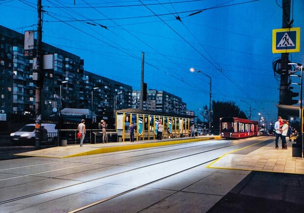 На Ломовском появятся новые трамвайные платформы - фото: fb Департамента транспорта и инфраструктуры в городе Днепр
