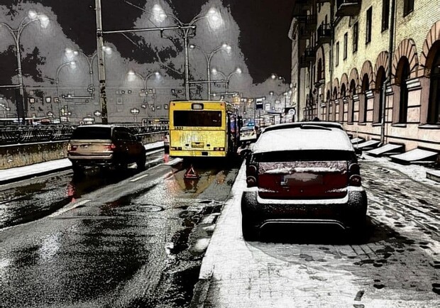 За ночь в Киеве произошло 47 ДТП. Фото: пресс-служба патрульной полиции Киева