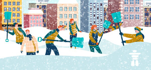 Сами разгребают снег: как киевляне работают вместо коммунальщиков