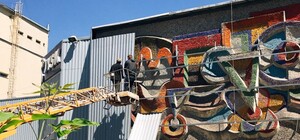 Понад 10 років під вагонкою: на Сахарова відкрили унікальну мозаїку