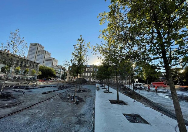 Как продвигается реконструкция Успенской площади в  Днепре - фото: пресс-служба департамента благоустройства и инфраструктуры Днепра