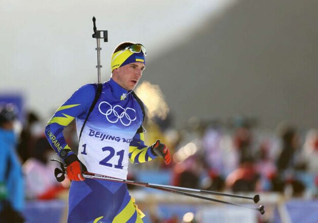 У якому складі чоловіча збірна України з біатлону біжить на Олімпіаді. 