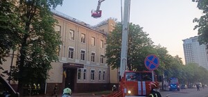 В Киеве горело здание таможенной службы