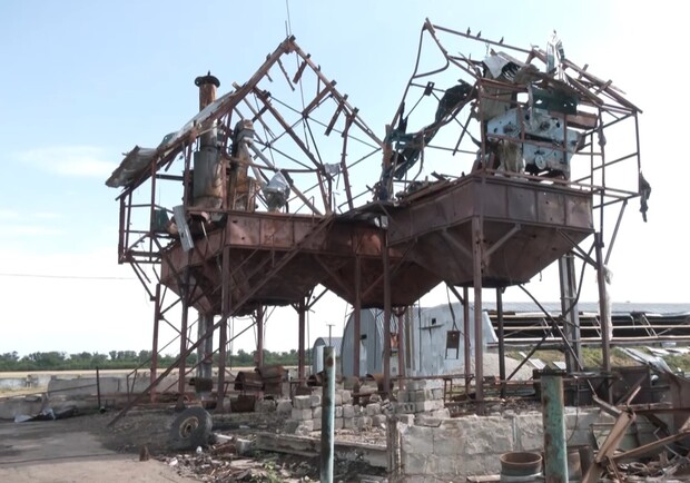 Знищені тонни зерна і техніка: наслідки ворожого обстрілу ферми на Дніпропетровщині - 