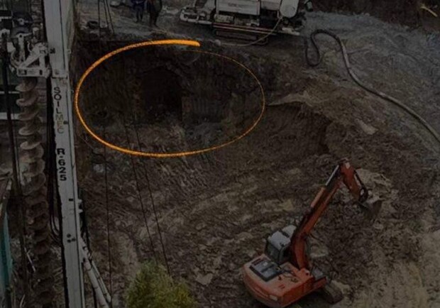 В Днепре на строительстве возле ЖК нашли странную конструкцию - 