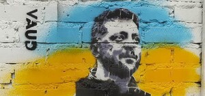 На Фонтане появилось граффити, посвященное Зеленскому