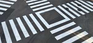 В Одессе появился первый диагональный пешеходный переход