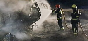 Нічний дроновий удар по Одещині: горіла автостоянка, є загиблі (оновлено)