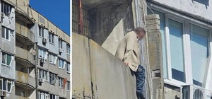В Днепре на проспекте Науки спасли мужчину, сидящего на краю балкона на 15 этаже