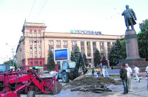 Площадь им. Ленина придется объезжать. Фото с сайта segodnya.ua