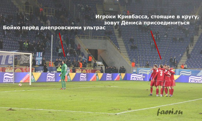 Матч закончился поражением "Днепра". Фото с сайта faeri.ru