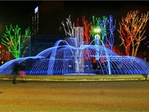 Электронный фонтан в сквере им. Ленина. Фото с сайта kp.ua