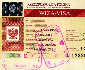 Польская виза. Фото с сайта posolstva.org.ua
