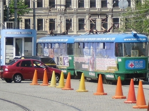 Взорванный трамвай уже в строю. Фото: kp.ua