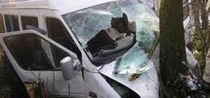 В Крыму разбился микроавтобус с туристами: погибла женщина, шесть человек в больнице