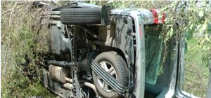 Жизни мэра, который разбился в Крыму, ничто не угрожает - фото с места ДТП