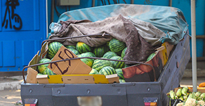 Первые арбузы начали продавать еще на прошлой неделе. Фото: Денис Моторин