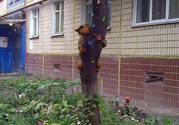 Вот так жители решили украсить свой двор. Фото: Ярослава Артюшенко