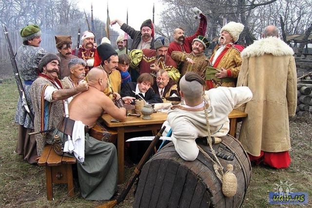 Запорожцы пишут письмо. Фото: sim-life.spb.ru