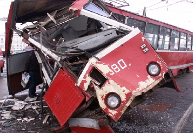 Трамвай сильно пострадал. Фото:vitbichi.by