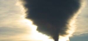 В Крыму смерч сорвал крышу с предприятия