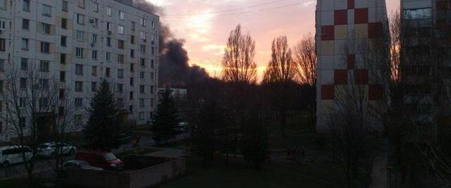 Пожар на территории танковой дивизии. Фото: 0564.ua