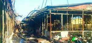 Ночью горел Березинский рынок