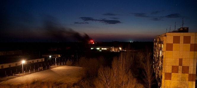 Сгорели два танка. Фото с сайта 1kr.ua