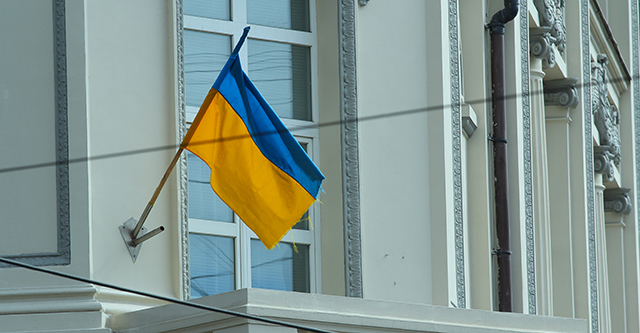 Флаги в Днепропетровске. Фото Дениса Моторина