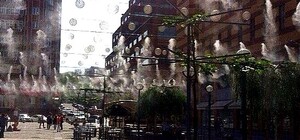 В Днепропетровске появился бульвар с охлаждением воздуха