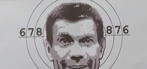 Для стрельбищ учебных лагерей АТО нарисовали мишени с лидерами ДНР