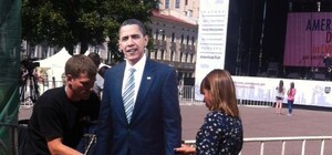 У центрі Львова був помічений  Обама і американські військові (фото, відео)