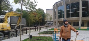 Біля Львівського цирку висадили райські яблуні та бузок