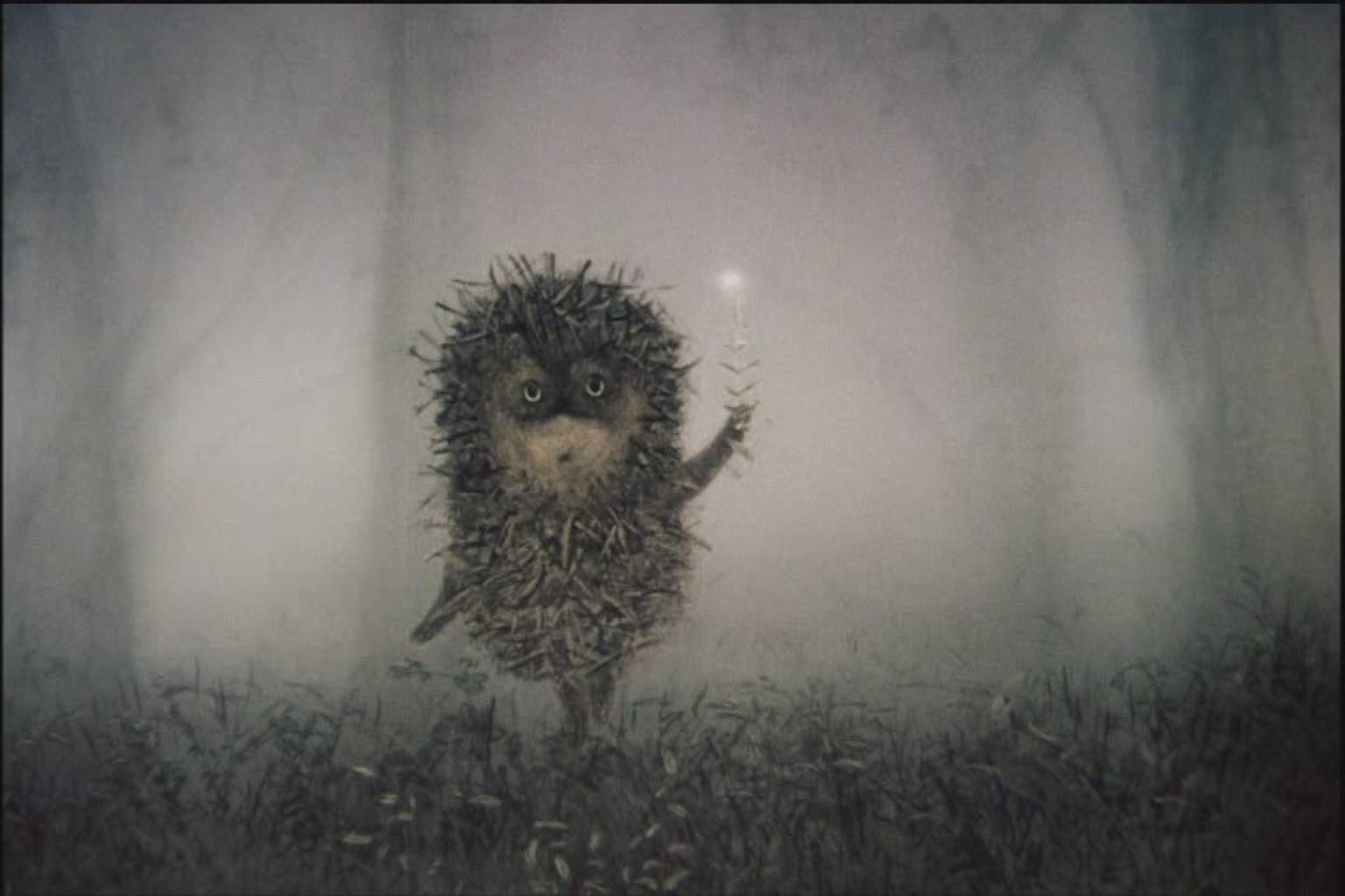 Кадр из мультфильма "Ежик в тумане"