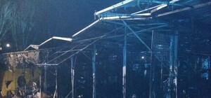 Остались только каркасы: последствия пожара на Центральном рынке