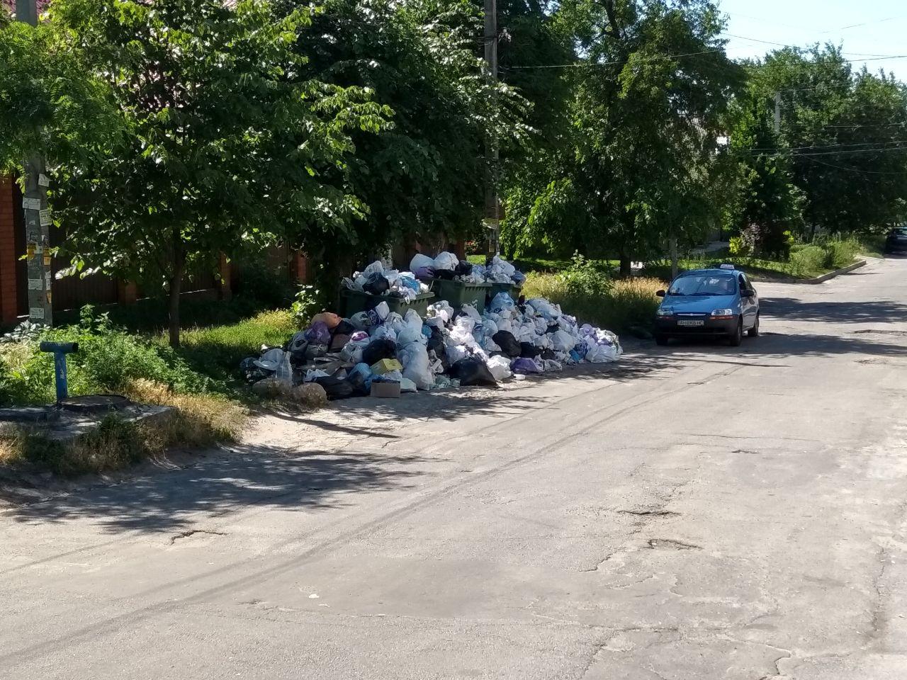 Новость - События - Еще и баки пропали: на Мануйловском проспекте мусор складывают просто на землю