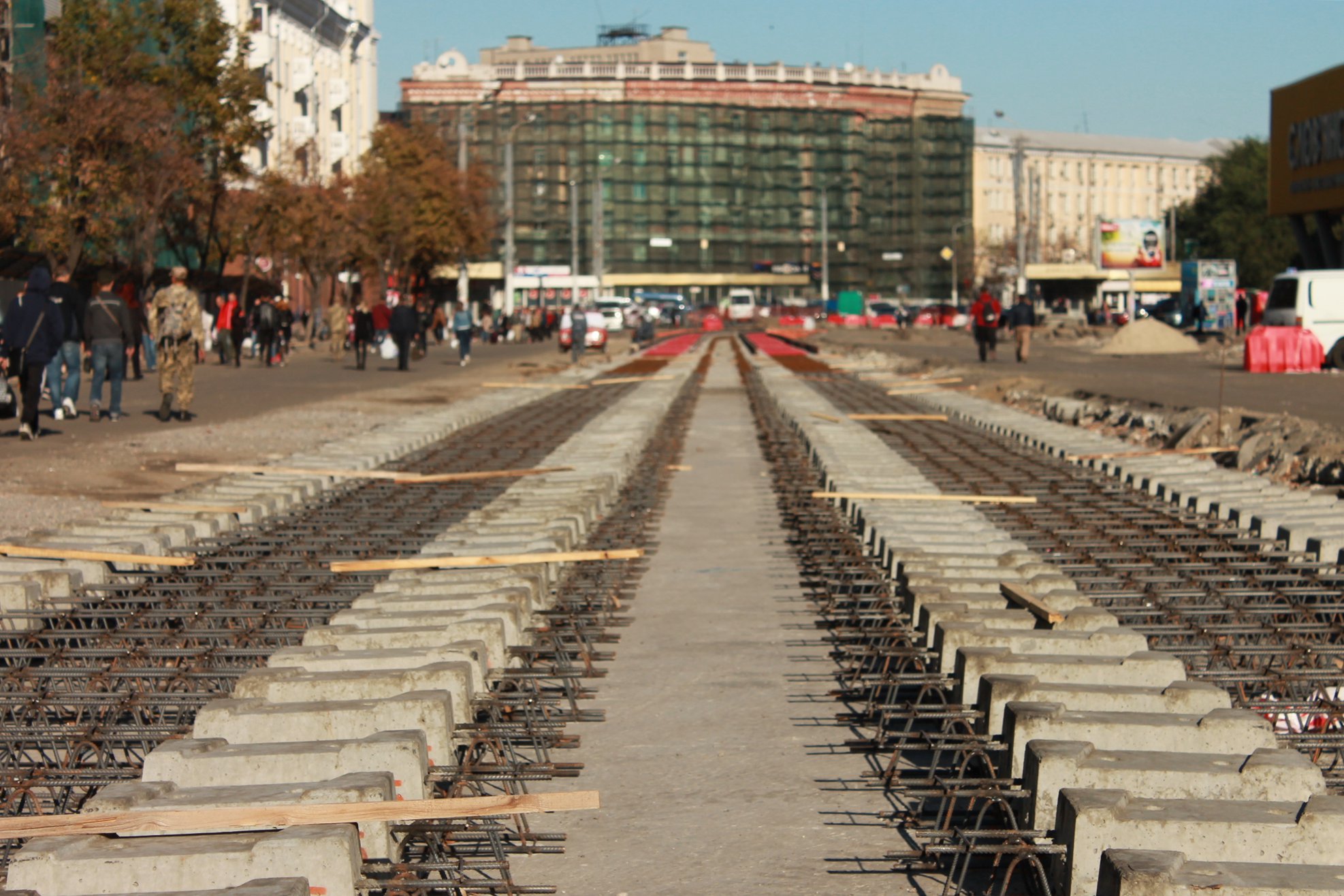 Реконструкция улицы Курчатова. источник: Facebook Urban Dnipro