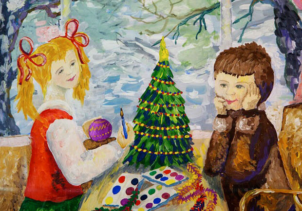 Афиша - Выставки - Виставки ялинкових прикрас та дитячого малюнку «Новорічна»