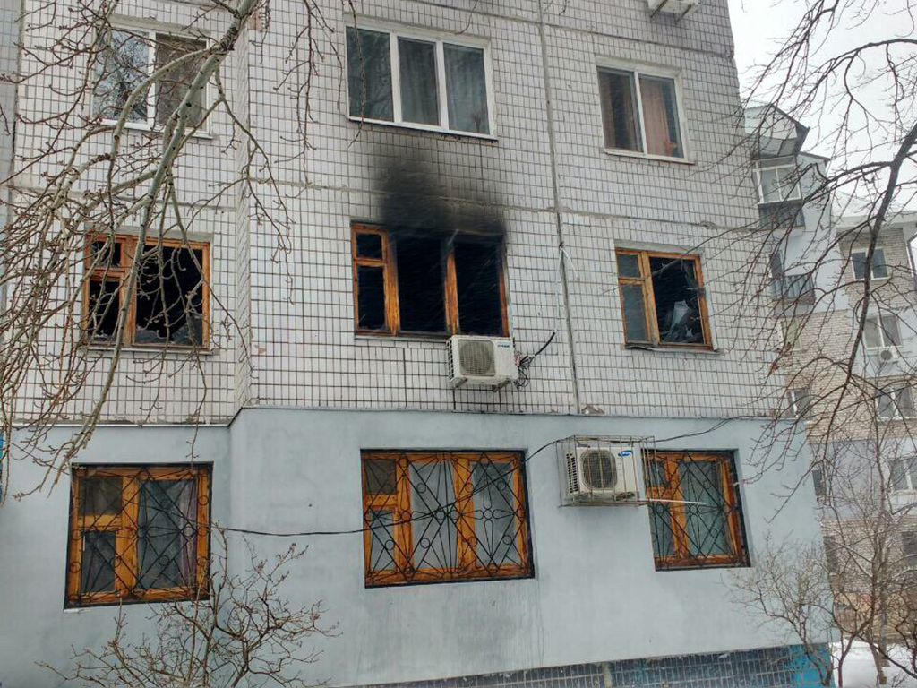 Пожар на Донецком шоссе. фото: ГСЧС