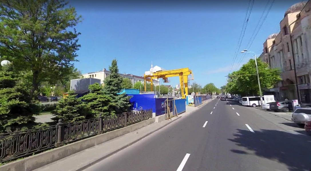 На проспекте Яворницкого будут взрывные работы / GoogleMaps