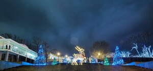 Место для селфи: Потемкинскую лестницу также украсили к Новому году