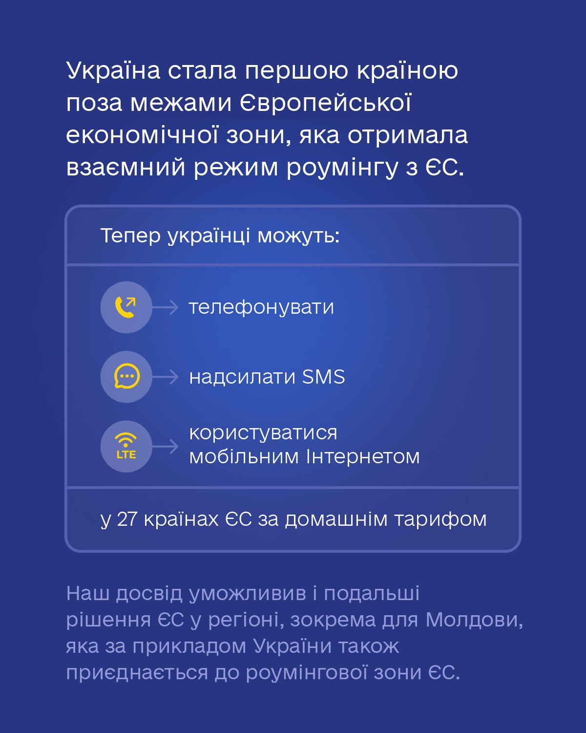 Роуминг без доплат для украинцев.