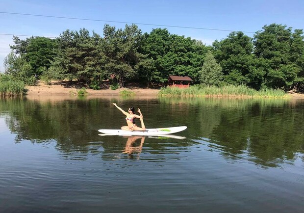 SUP Yoga - Йога на воде - фото Dnipro Kayak Park&lrm;