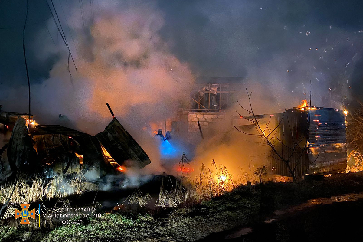 Пожар в Днепре был серьезный