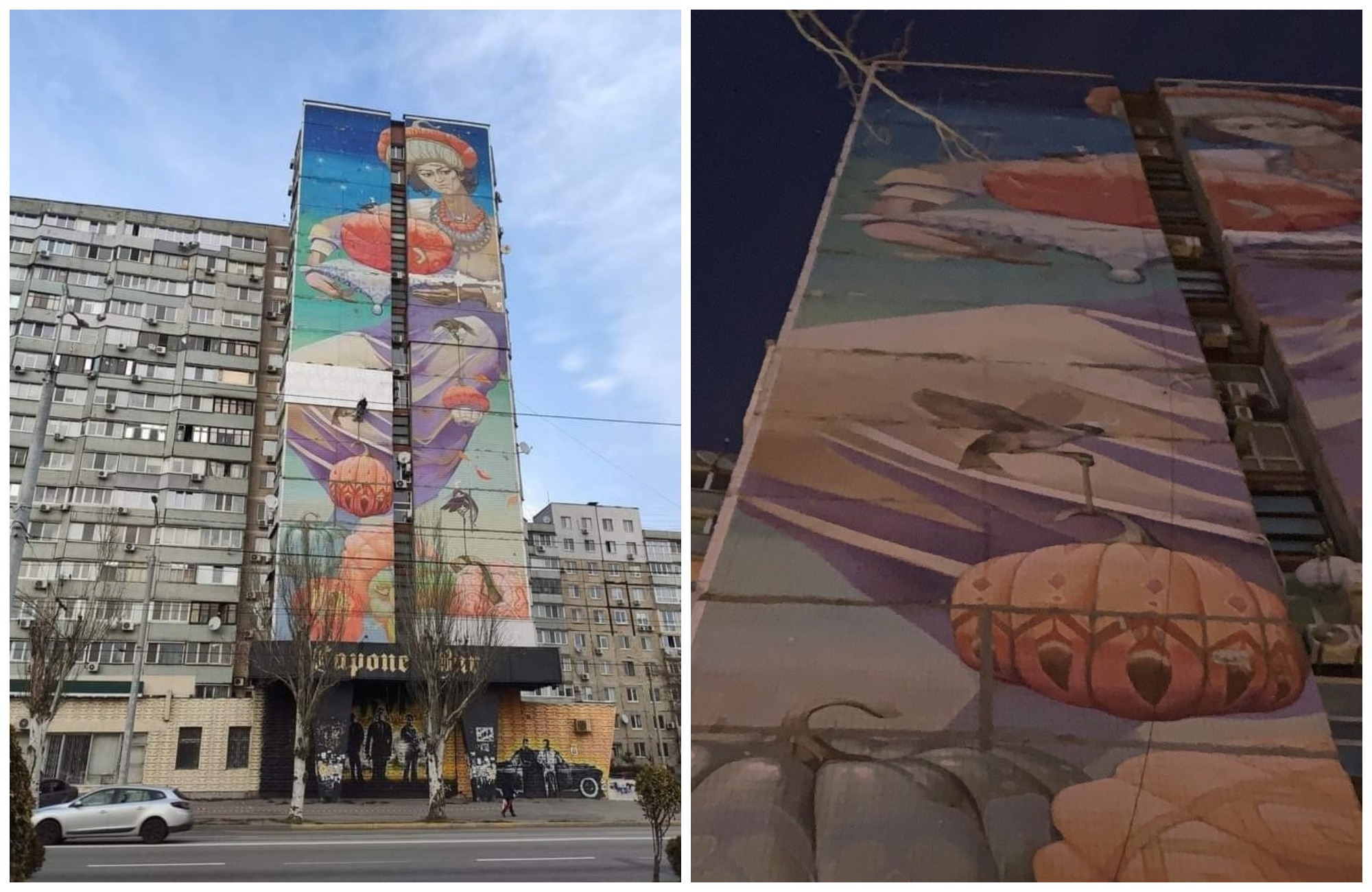 В Днепре владельца квартиры заставили убрать утепление, которое испортило мурал -