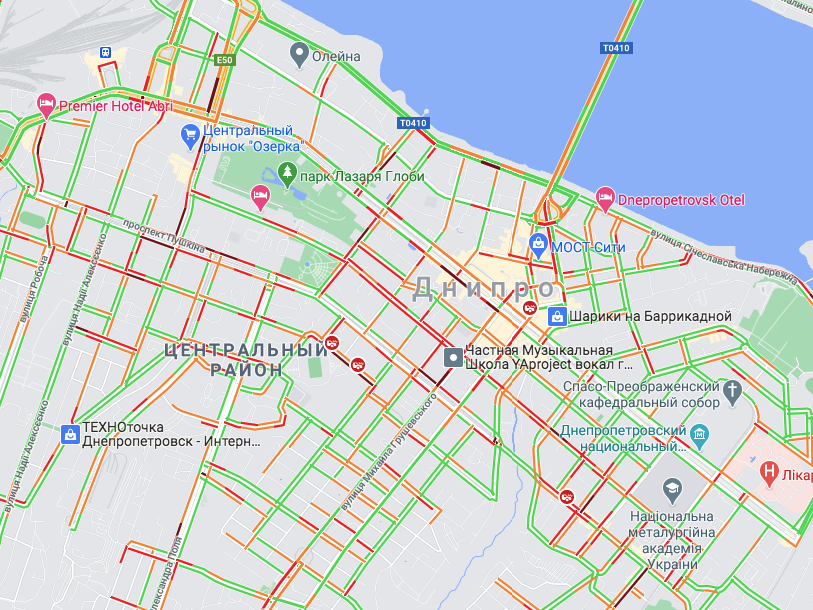 Весь центр в пробках