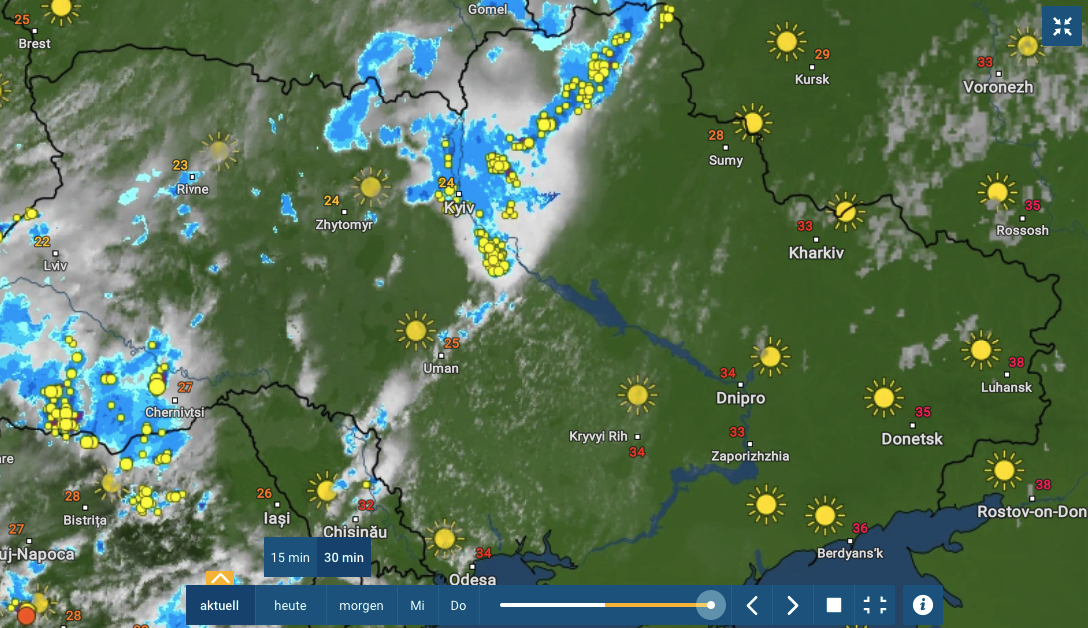Пока в Днепр "апокалипсис" не идет / www.wetteronline.de