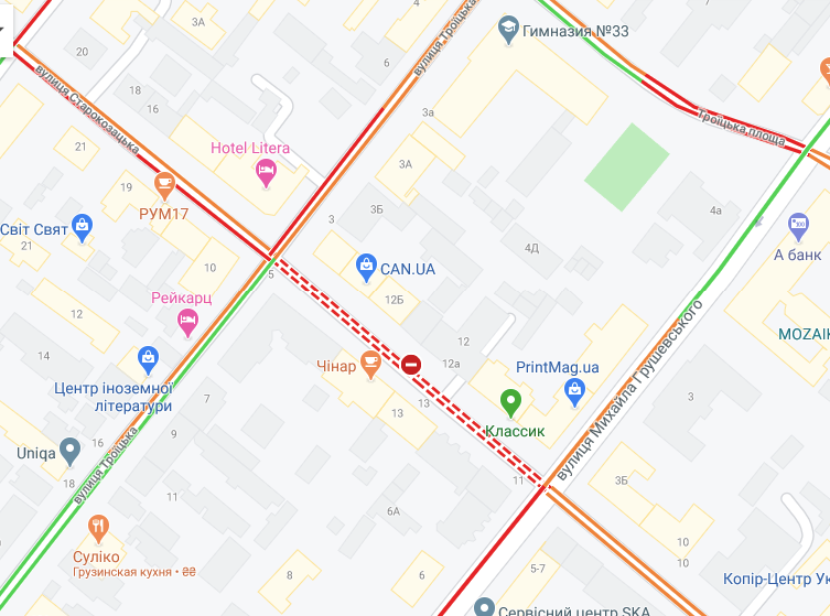 Проезд на Староказацкой перекрыт до 15 июня / Google Maps