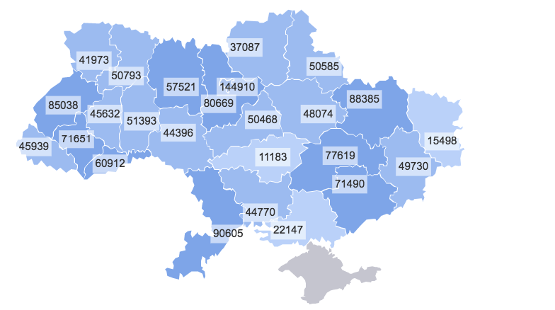 Всего случаев заболевания коронавирусом в Украине / Минфин